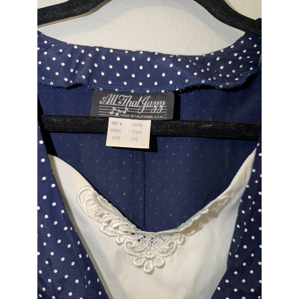 Vintage 80s All That Jazz Polka Dot Dress Size 7/8